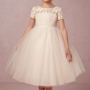 BHLDN Portia Flower Girl Dress in Ivory